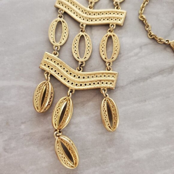 ✨ Stella and Dot Vintage Antique Boho Summer Iconic Kimberly Statement Necklace - Picture 10 of 16